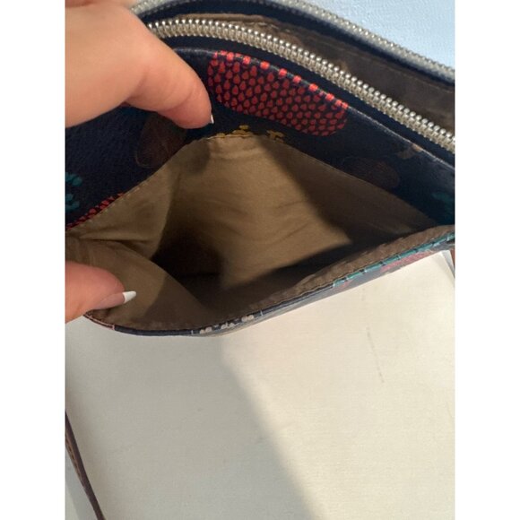 Relic Crossbody Purse Navy Blue Multicolor Botanical Print Trees Modern Artsy - Picture 4 of 11